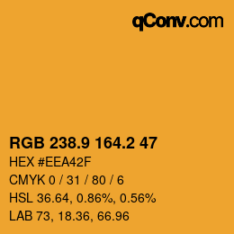 Color code: RGB 238.9 164.2 47 | qconv.com