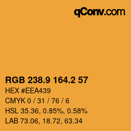 Color code: RGB 238.9 164.2 57 | qconv.com
