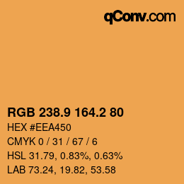 Color code: RGB 238.9 164.2 80 | qconv.com
