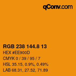 Color code: RGB 238 144.8 13 | qconv.com