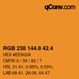 カラーコード: RGB 238 144.8 42.4 | qconv.com