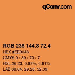 カラーコード: RGB 238 144.8 72.4 | qconv.com