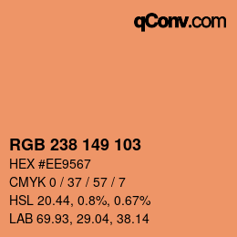 Color code: RGB 238 149 103 | qconv.com