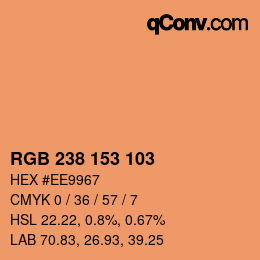 Color code: RGB 238 153 103 | qconv.com