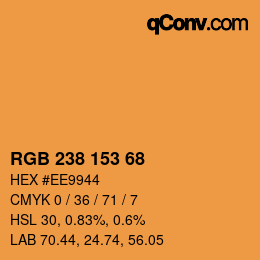 Color code: RGB 238 153 68 | qconv.com