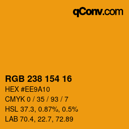 Color code: RGB 238 154 16 | qconv.com