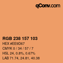 カラーコード: RGB 238 157 103 | qconv.com