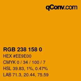 Color code: RGB 238 158 0 | qconv.com