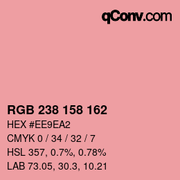 Color code: RGB 238 158 162 | qconv.com