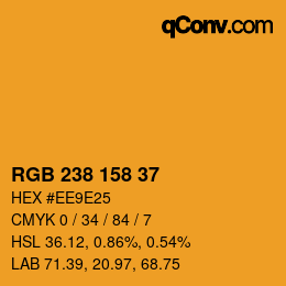 カラーコード: RGB 238 158 37 | qconv.com