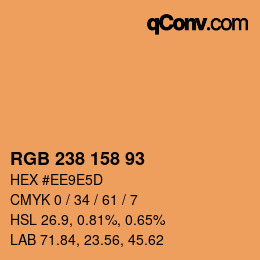 Color code: RGB 238 158 93 | qconv.com