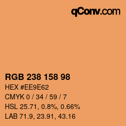 Color code: RGB 238 158 98 | qconv.com