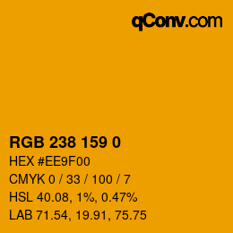 Color code: RGB 238 159 0 | qconv.com