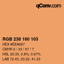 Color code: RGB 238 160 103 | qconv.com