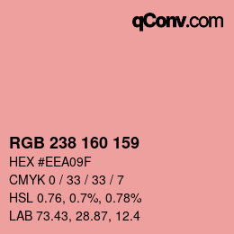 Color code: RGB 238 160 159 | qconv.com