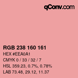Color code: RGB 238 160 161 | qconv.com