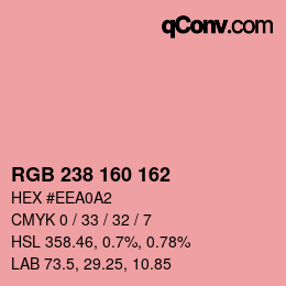 カラーコード: RGB 238 160 162 | qconv.com