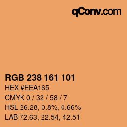 Color code: RGB 238 161 101 | qconv.com