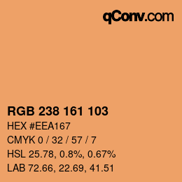 Color code: RGB 238 161 103 | qconv.com