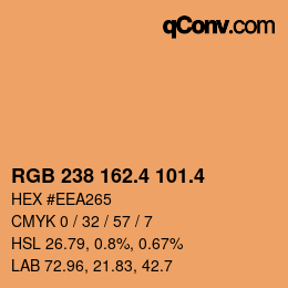 カラーコード: RGB 238 162.4 101.4 | qconv.com