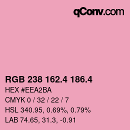 カラーコード: RGB 238 162.4 186.4 | qconv.com