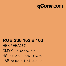 Color code: RGB 238 162.8 103 | qconv.com