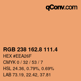 カラーコード: RGB 238 162.8 111.4 | qconv.com