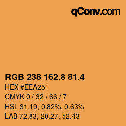 カラーコード: RGB 238 162.8 81.4 | qconv.com