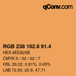 カラーコード: RGB 238 162.8 91.4 | qconv.com