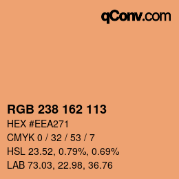 Color code: RGB 238 162 113 | qconv.com