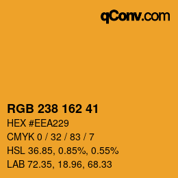 カラーコード: RGB 238 162 41 | qconv.com
