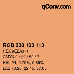 Color code: RGB 238 163 113 | qconv.com