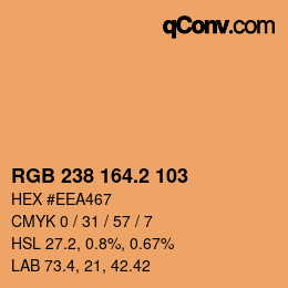 Color code: RGB 238 164.2 103 | qconv.com