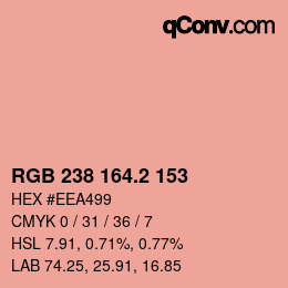 Color code: RGB 238 164.2 153 | qconv.com