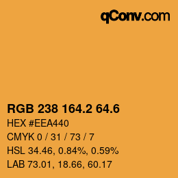 カラーコード: RGB 238 164.2 64.6 | qconv.com