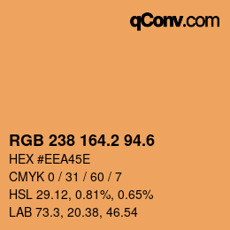 カラーコード: RGB 238 164.2 94.6 | qconv.com