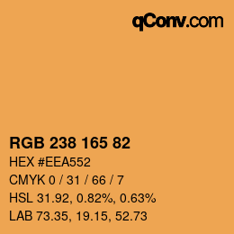 Color code: RGB 238 165 82 | qconv.com