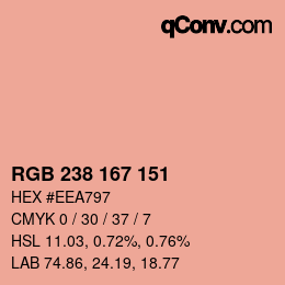 Color code: RGB 238 167 151 | qconv.com