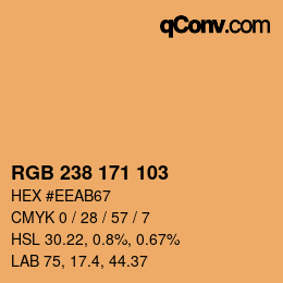 カラーコード: RGB 238 171 103 | qconv.com