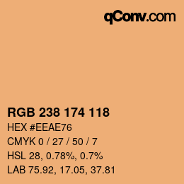 Color code: RGB 238 174 118 | qconv.com