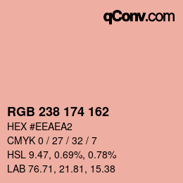 Color code: RGB 238 174 162 | qconv.com
