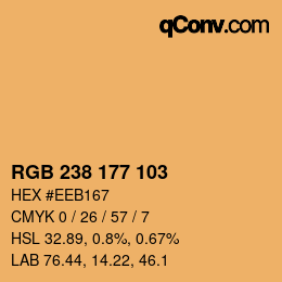 Color code: RGB 238 177 103 | qconv.com
