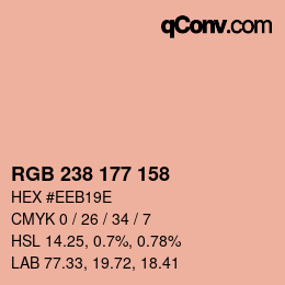 カラーコード: RGB 238 177 158 | qconv.com