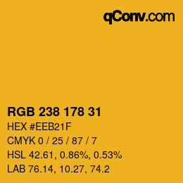Color code: RGB 238 178 31 | qconv.com