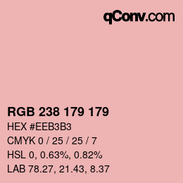 Color code: RGB 238 179 179 | qconv.com