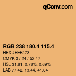 カラーコード: RGB 238 180.4 115.4 | qconv.com