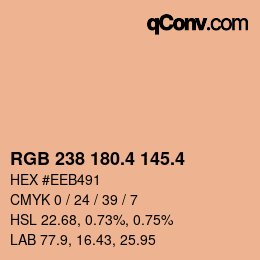カラーコード: RGB 238 180.4 145.4 | qconv.com