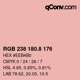 カラーコード: RGB 238 180.8 176 | qconv.com