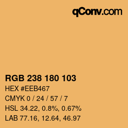 Color code: RGB 238 180 103 | qconv.com