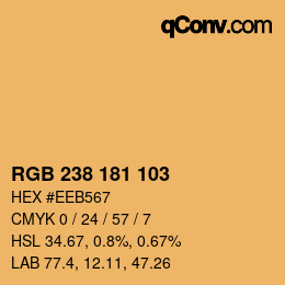 Color code: RGB 238 181 103 | qconv.com